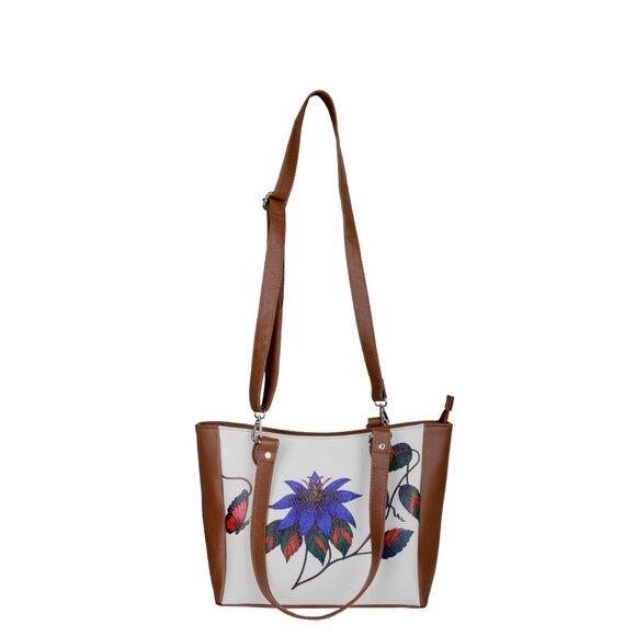 Printed Leather Shoulder Tote Bag for Women–Sling Bag Daily Use Purse for Office - Picture 10 of 10